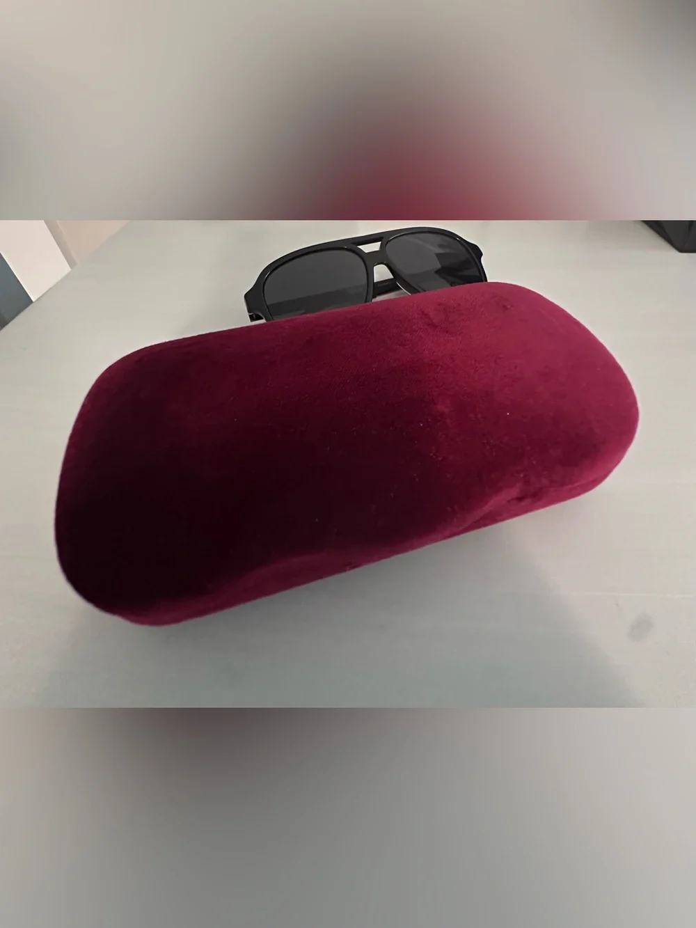 Gucci Black Shield Sunglasses with Dark Lenses